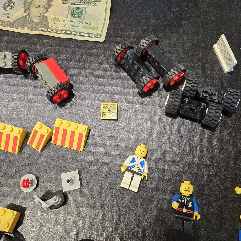 Vintage Red Yellow‎ 1980s Lego Classic Case Full Of Classic Bricks Color